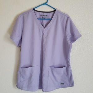 NWOT Greys Anatomy Scrub Top Lilac XL
